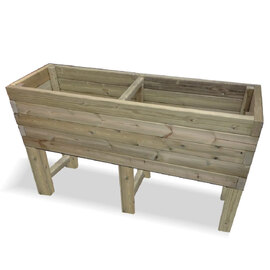 Hewitt Small Wooden Raised Garden Planter In Natural