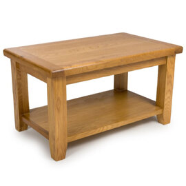 Hewitt Small Wooden Rectangular Coffee Table In Rustic Oak