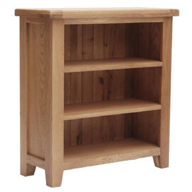 Hewitt Wooden Bookcase With 3 Shelves In Rustic Oak