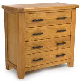 Hewitt Wooden Chest Of 4 Drawers In Rustic Oak