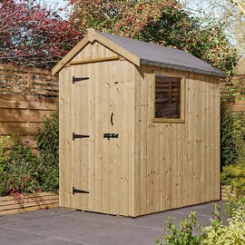 Hidalgo Large Wooden Garden Heritage Shed With 1 Door In Natural