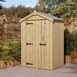 Hidalgo Small Wooden Garden Heritage Shed With 1 Door In Natural