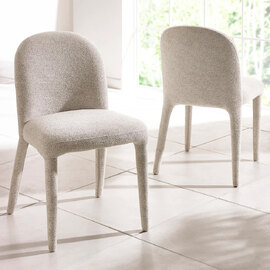 Hinckley Beige Fabric Dining Chairs - Pair