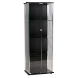 Hyannis Wooden Display Cabinet With 2 Glass Doors In Black