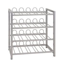 Hyattsville Metal 4 Shelves Bottle Rack In Aluminium
