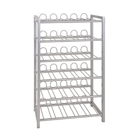 Hyattsville Small Metal 6 Shelves Bottle Rack In Aluminium