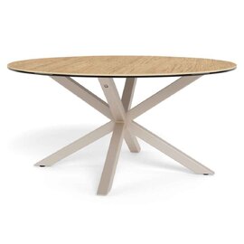Hyeres Ceramic Round Coffee Table - Wild Oak