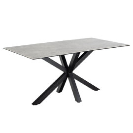 Hyeres Medium Ceramic Dining Table In Grey Anista