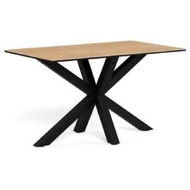 Hyeres Small Ceramic Dining Table With Black Legs - Wild Oak