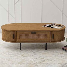 Ilford Wooden Coffee Table With 1 Drawer In Light Oak