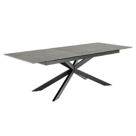 Imperia Large Ceramic Extending Dining Table In Black Fairbanks