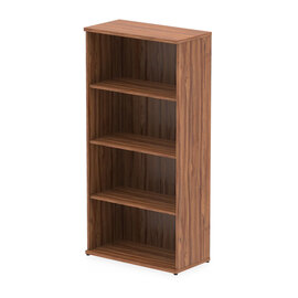 Impulse 1600mm Wooden Bookcase In Walnut