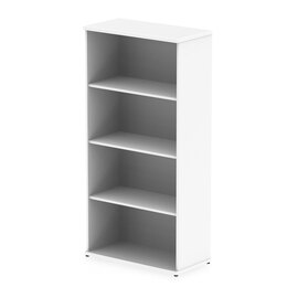 Impulse 1600mm Wooden Bookcase In White