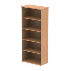 Impulse 2000mm Wooden Bookcase In Oak