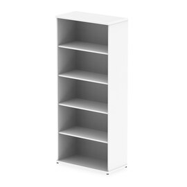 Impulse 2000mm Wooden Bookcase In White