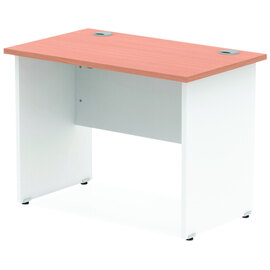 Impulse 600mm Computer Desk In Beech And White Panel End Leg
