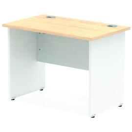 Impulse 600mm Computer Desk In Maple And White Panel End Leg