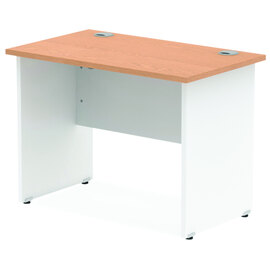 Impulse 600mm Computer Desk In Oak And White Panel End Leg