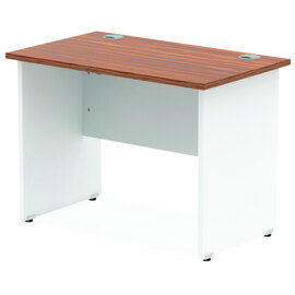 Impulse 600mm Computer Desk In Walnut And White Panel End Leg