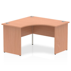Impulse Corner Computer Desk In Beech With Panel End Leg