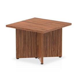 Impulse Square Wooden Coffee Table In Walnut With Arrowhead Leg