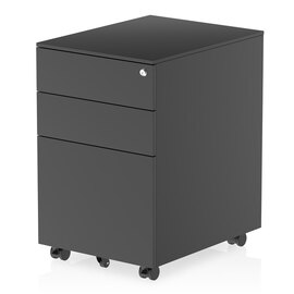 Impulse Steel Office Mobile Pedestal In Black