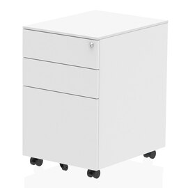 Impulse Steel Office Mobile Pedestal In White
