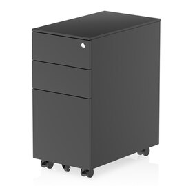Impulse Steel Slim Office Mobile Pedestal In Black