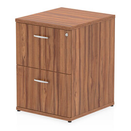 Impulse Wooden 2 Drawers Filing Cabinet In Walnut