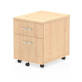Impulse Wooden 2 Drawers Mobile Pedestal In Maple