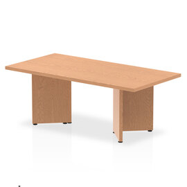 Impulse Wooden Coffee Table In Oak With Arrowhead Leg