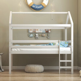 Imtrel Wooden Canopy Children Bed in White