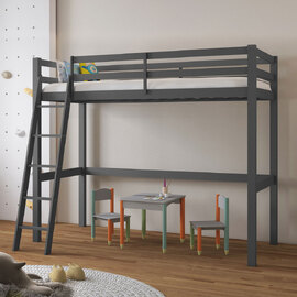 Imtrel Wooden High Sleeper Children Bed in White