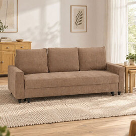 Imvire Fabric Sofa Bed in Brown