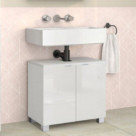 Imvoro Wooden Vanity Unit with 2 Doors in White
