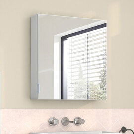 Imvoro Wooden Wall Mounted Bathroom Mirror Cabinet in White