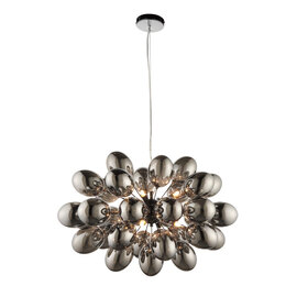 Infinity Wall Hung 8 Pendant Light In Black Chrome