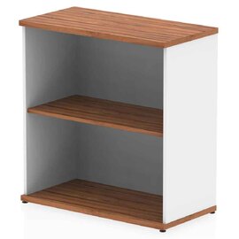 Ingle MFC Home And Office Bookcase With 2 Shelves In Walnut White