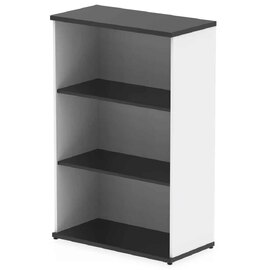 Ingle MFC Home And Office Bookcase With 3 Shelves In Black White