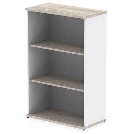 Ingle MFC Home And Office Bookcase With 3 Shelves In Grey White