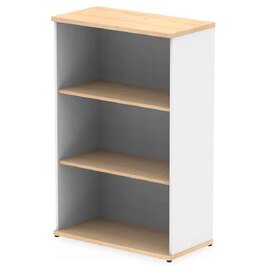 Ingle MFC Home And Office Bookcase With 3 Shelves In Maple White