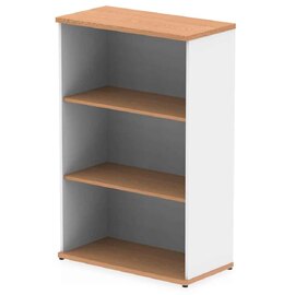 Ingle MFC Home And Office Bookcase With 3 Shelves In Oak White