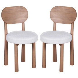 Inglewood Natural Wooden Dining Chairs In Pair