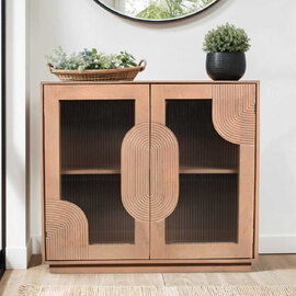 Inglewood Wooden Storage Cabinet With 2 Doors In Natural