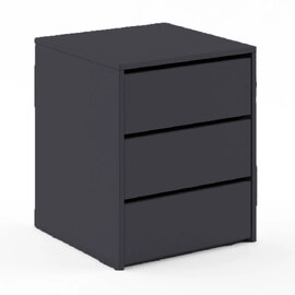Ionia Wooden Chest of 3 Drawers In Matt Black