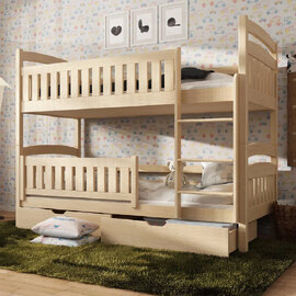 Ipswich Wooden Bunk Bed With Foam Mattress In Pine