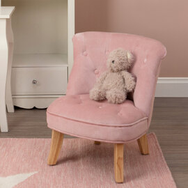 Iramel Velvet Kids Bedroom Chairs in Pink