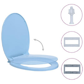 Irvine PP Oval Soft-Close Toilet Seat - Blue