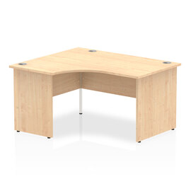 Isle 140cm Maple Left Computer Desk With Panel End Leg