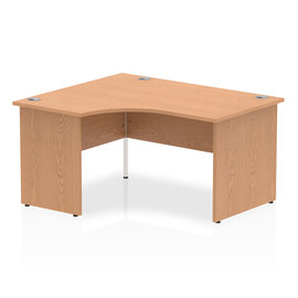 Isle 140cm Oak Left Computer Desk With Panel End Leg